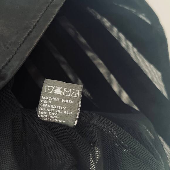 Vintage Dressbarn Women's Black Ribbed 90s Goth V-neck Corset Style Blouse sz 10 - Picture 13 of 13